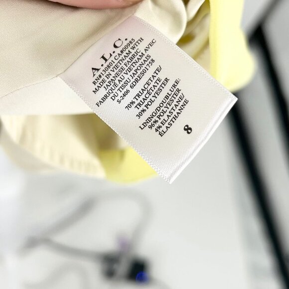 NWT A.L.C. Elsie Strapless Mini Dress in Yellow - Picture 11 of 12